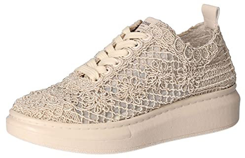 Mustang Damen 1468-301 Schnürhalbschuh, beige, 42 EU