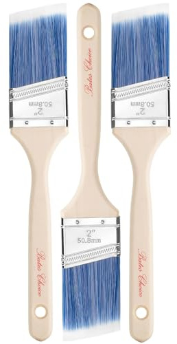 Bates- Paint Brushes, 2-Inch, 3 Pack, Angle Brushes, Treated Wood Handle, Paint Brushes for Walls, Stain Brush, Wall Paint Brushes, Furniture Paint Brushes for Painting Walls, Painting Brush