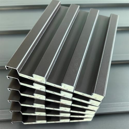 Metall-Dachpaneele, 6 Stück, 1,8 m lang, Aluminium-Deckenpaneele mit Polycarbonat-Füllung, Allwetterverkleidung für Terrasse, Sonnenraum, Gebäude, Blechdach für den Außenbereich