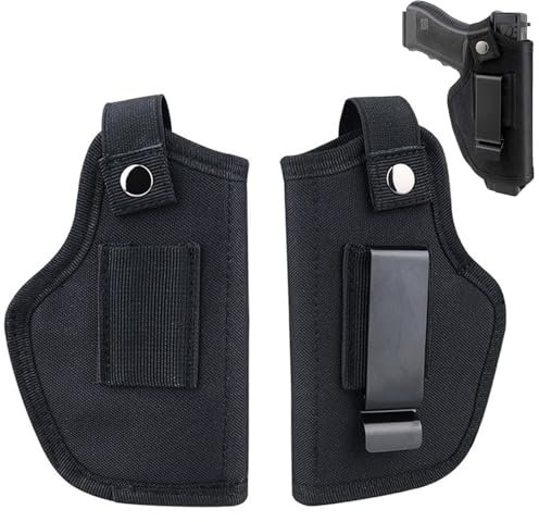 KAIYAYA Holster,2 Pièces Noir Holster Cuisse,Tissu Oxford Étui en Cuir,Porte Pistolet pour Hommes,Femmes,Intérieur,Extérieur,Convient a La Plupart Des Tailles d'Armes de Poing