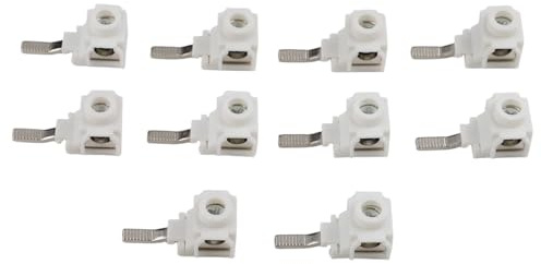 UTTASU 10 stycken 25 mm² klämmor för samlarskenor-brytare, distributionslådekontakt, 63 A, plasthölje, vit, för elinstallationer