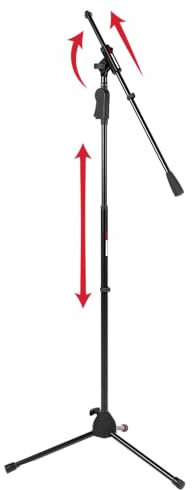 Gator Frameworks Pied de micro trépied Deluxe avec embrayage réglable en hauteur et perche simple (GFW-MIC-2110)