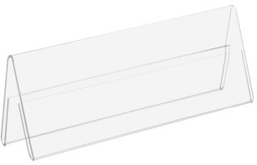 unbekannt 12 Stück Tischaufsteller 1/2 Din A6 je Seite (Postkarte längs gefaltet) Transparent Polystyrol Praktisch / Minimalistisch