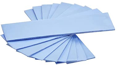 ADWITS 9er Pack Sortierte Dicke 0,5 1,0 1,5 mm Wärmeleitende Silikonpads mit 6,0 W/mk Wärmeleitfähigkeit, Soft Safe Einfach anzuwenden für SSD-CPU-GPU-LED-IC-Chipsatzkühlung -Blau