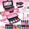 Chennyfun Set di Trucco per Bambini per Bambine, 53 Pezzi Lavabile Set di Trucchi per Bambini, Sicuro e Atossico Giocattolo di Ruolo per Regali di Compleanno di Natale per Ragazze dai 3 Anni