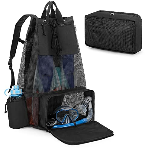 Fasrom Mesh Scuba Diving Bag, XL Snorkeling Gear Backpack for Mask, Fins and Wetsuit (Empty Bag Only, Patent Design)