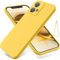 Phone Case For Motorola Moto Edge 40 Neo Liquid Silicone Case, Slim Fit Protective Shockproof Bumper Soft Gel Rubber Cover, Yellow