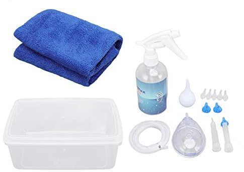 HOOLEEY Ear Cleaning Kits 500ml Ear Washer Spray Bottle System with Professional Ear Muff Ear Wax Removal Tool for Home