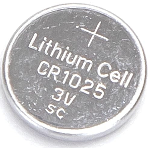 Pila de botón CR1025 de 3V, Paquete de 2, Ideal para Dispositivos electrónicos y Juguetes pequeños.