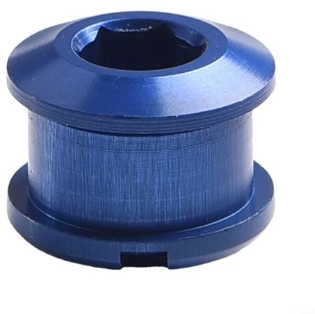 Clous filetés fins pour pédalier de vélo, boulons en alliage d'aluminium pour vélos de route et VTT (clou à disque unique bleu)