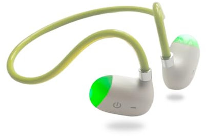 EJEAS Cuffie sportive X3 per la guida aerea, senza fili, Bluetooth 5.3, con luce notturna, ideali per la corsa, ciclismo e sport (verde)