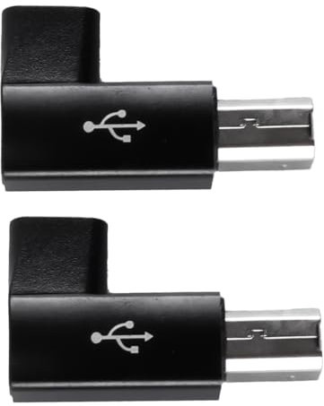 Nicear 2 Piezas Adaptador USB C A Midi De 90 Grados USB C Hembra A USB B Midi Macho Impresora Adaptador De Ángulo Recto Convertidor para Portátiles Y Más Dispositivos Tipo C
