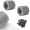 HweeWanX 2 Roll Drahtgitter Drahtgeflecht 10cmx6m, Feinmaschig Maschenweite 7mm Wühlmausgitter, Mäusedraht, Volierendraht, Mäusegitter für Stoppt Ratten,Füllen Von Lücken, Hochbeet, mit Handschuhe