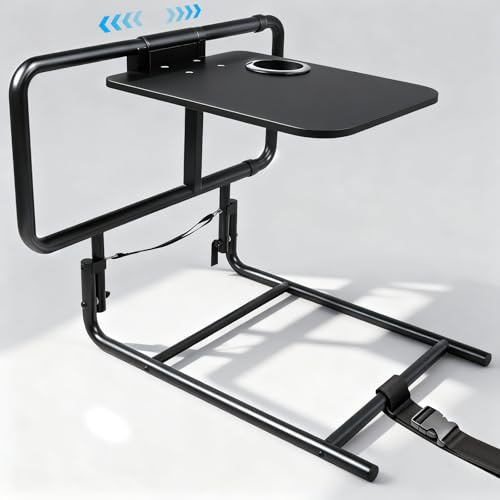 FinityPro Bed Rail for Elderly Adults with Foldable Table, Adjustable Bed Guard for Adults Fall Prevention, Bed Safety Handle & Grab Bar for Assistance Getting In & Out of Bed, Supports up to 150kg