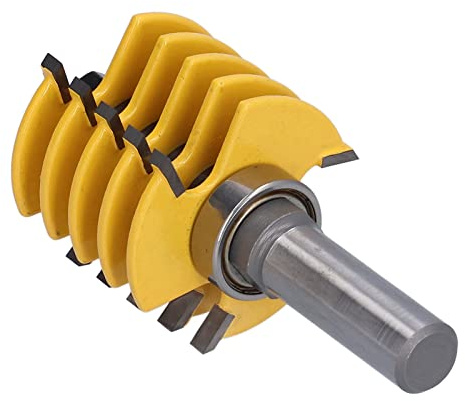 Acouto Broca Enrutadora de Vástago /2 Pulgadas, Junta de Dedo, Cortador de Cincel de Aleación para Carpintería, Herramienta de Fresado CNC, Broca Enrutadora Estándar de 1/2 Pulgada 1-7/8,