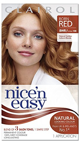 Clairol Nice'n Easy Permanent Hair Dye 108/8WR Natural Golden Auburn