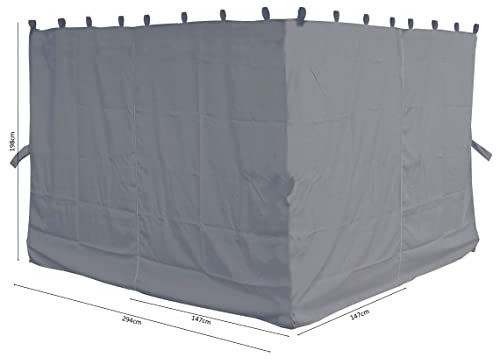 Quick Star 4 parois latérales pour pergola Firenze Gris