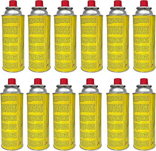 Clearfee Gaspatron med butangas, campingbutangas MSF-1a, för gasspis, gasvärme, gasbrännare, ogräsbrännare, 227 g (520 ml) (12)
