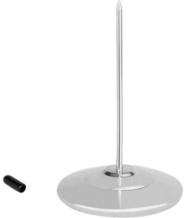 Receipt Holder, Receipt Spike for Resturaunt, Stainless Steel Bill Fork Check Spindle Memo Holder Spike with Solid Heavy-Duty Base (1 Pack)