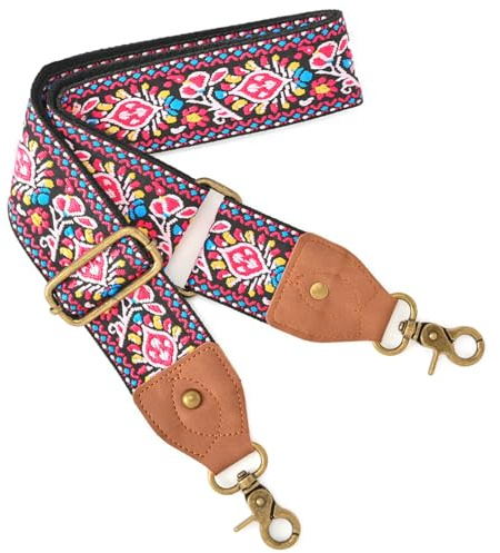 KIMPUDSEN Purse Strap 2 Wide Shoulder Strap Replacement Crossbody Handbag Adjustable Embroidery Bag Strap