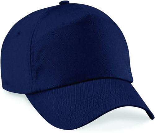 Listers Schoolwear Kids Plain Baseball Cap Girls Boys Childrens Hat School P.E. Summer Sun Hat 50 UPF Adjustable - Black - White - Red - Blue - Yellow