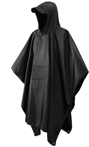 Water-Resistant Poncho for Adults, Reusable Rain Poncho for Adults, Waterproof Adult Poncho, Lightweight Raincoat for Outdoor Activities Hiking Camping Cycling and Travel.