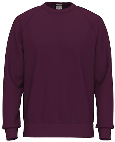 SoftSpun Felpa da Uomo UK | 100% Originale Maglione da Uomo in Cotone Terry a Girocollo con Manica Raglan | Maglioni da Uomo Senza Cappuccio per Uomo per Casual, Lavoro e Palestra, Borgogna profonda