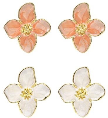 CVFRTT Boucles d'oreilles Fleurs - Bijoux Floraux Fantaisie pour Femme
