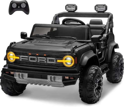 Ford Bronco Raptor 24V Maxi Fuoristrada 2 Posti Auto Macchina Elettrica per Bambini Telecomando Luci a Led Bluetooth Ammortizzatori Carico Massimo 60 Kg