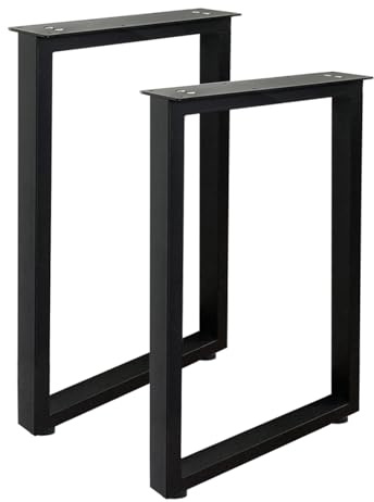 Jahof Gambe per Tavolo Rettangolari, Set di 2 Piedi per Mobili Industriali, Gambe in Metallo per Tavolo da Pranzo, Scrivania (W50 x H70 cm)