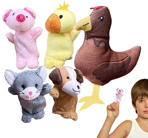 Puppet di dita animali: pupazzi di animali per altoparlanti del cesto pasquale, forniture per feste di ricompense in classe scolastica, pupazzi di per bambini piccoli animali, burattini pa