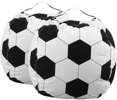 ULTECHNOVO 2 Stück Aufbewahrungstasche Für Jumbo Plüsch Fußball-sitzsack Ausgestopft Stofftiertasche Gefüllter Sitzaufbewahrungssack -Organizer-Abdeckung Segeltuch