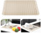 KitchenRaku Tappetino scolapiatti 30x40cm, Resistente al calore,Sottobicchieri in silicone antiscivolo, Presine, Tovaglietta, Ripiano per cucchiai (Beige)