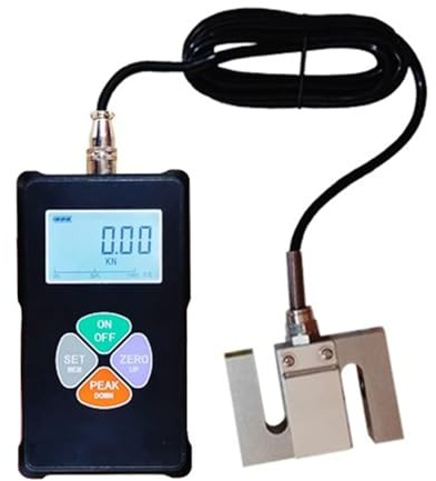 Digital Force Gauge with External Sensor, Push Pull Meter, N, Kgf, Gf, Lbf, Tf, KN Units Switchable, with Real-time/Peak Mode & Data Output, for Accurate Force & Destructive Testing