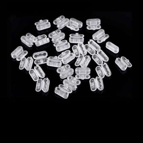 Clips de fixation pour cordon de tirage de store - Plastique - 4,5 x 6 mm - Pour chaîne à 10 boules standard - Compatible avec store enrouleur / store vertical / romain