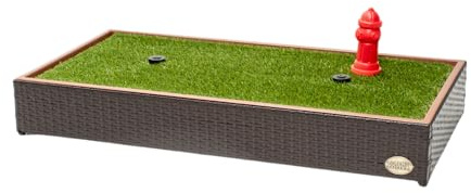 Porch Potty Premium with Spinklers, Outer Dimensions 26 x 50 x 7, Grass Area 8 Square Feet (4' x 2')