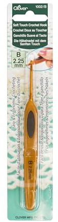 Clover 1002/B Soft Touch Crochet Hook, Size B 2.25mm
