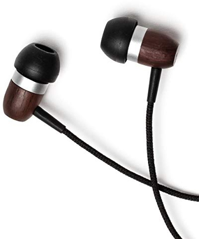 Symphonized GLXY Premium Genuine Wood In-ear Noise-isolating Headphones with Mic and Nylon Cable (Ebony)