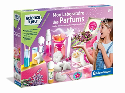 Clementoni - 52278 - Science et Jeu - Mon Laboratoire des Parfums - Jeu Scientifique - Créations Parfumées Personnalisées - Fragrances et Bases Cosmétiques - Jeu pour Enfants à partir de 8 Ans