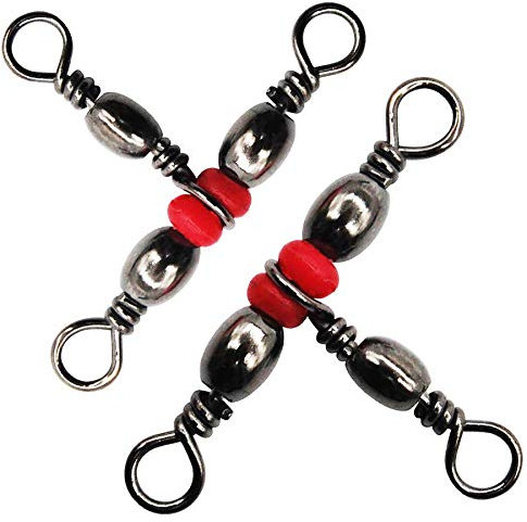 Shaddock T-Turn 3 Wege Angeln Wirbel Messing Barrel Dreifachwirbel Druckknöpfen Kreuz Line Angeln Line-Anschlüsse gegen Verheddern Tackle Equipment Test 20-45kg