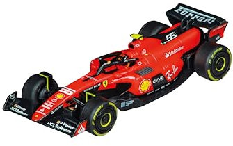 Carrera - 20064239 GO!! Ferrari SF-23 C. Sainz, No.55 | Fahrzeug im Maßstab 1:43 | Slotcar | Kompatibel GO!!!, GO!! Plus & GO!!! Battery Operated