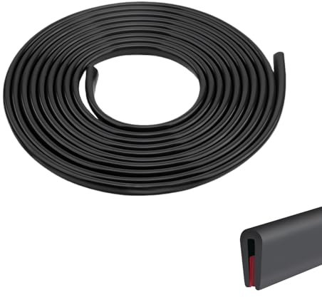 Protection des bords pour tôles de 3 mm x 3 m, en caoutchouc en forme de U, autocollant, protection des bords de portière de voiture, profilé de protection des bords en Epdm, pour portes de voiture