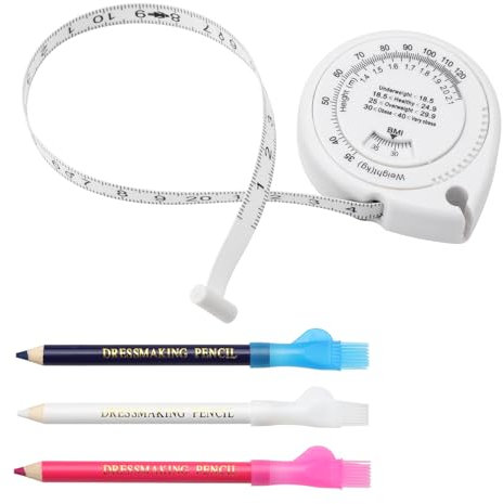 Ruban Mesure Corps 150cm Mettre Ruban Corps Ruban Mesure Corps Metre Ruban Double Face Corps MèTre Ruban RéTractable et Connecté Ruban à Mesurer Corporel Toises et rubans de mesure