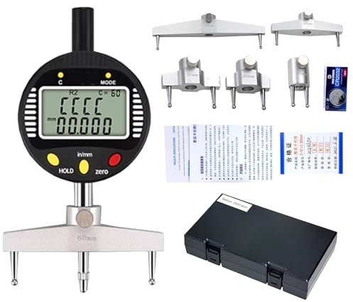 VNATWGOO Medidor De Radio Digital, Herramienta De MedicióN De Calibre De Arco De Radio con Pantalla LCD, con Garras De 10/20/30/60/100 Mm, Herramientas PortáTiles para Trabajar La Madera