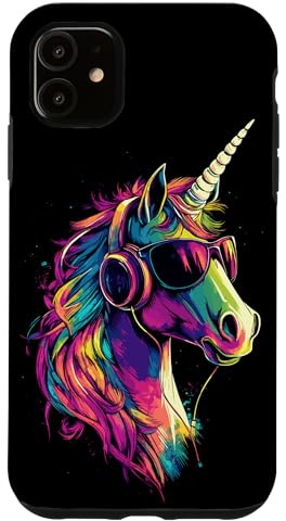 Licorne Coloré Arc-en-ciel Cavalière Chevaux Équitation Coque pour iPhone 11