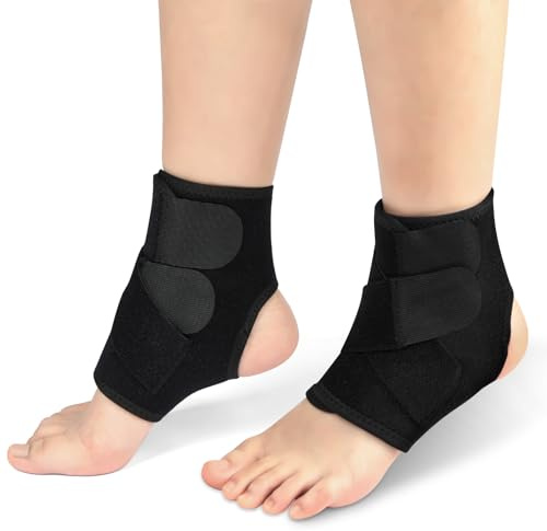 Fefod Dispositivos Ortopédicos de Soporte para el Tobillo, 1 Par Tobillera con Ajustable Hook and Loop para Hombre y Mujer, Estabilizadora de Tobillo para Fútbol Baloncesto Ciclismo Correr Tobilleras