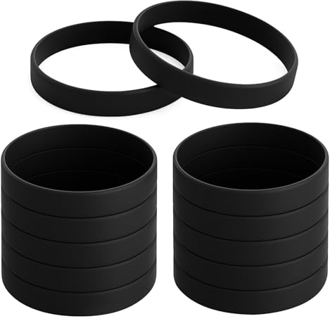 GOGO 12 st gummiarmband för vuxna, silikonarmband, festtillbehör