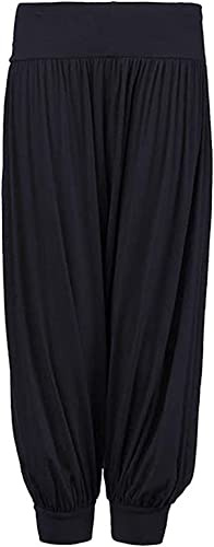 Loxdonz Kids Harem Loose Casual Baggy Sports Dancing Pants Girls Harem Children Trouser, 9 Years, 10 Years, Black