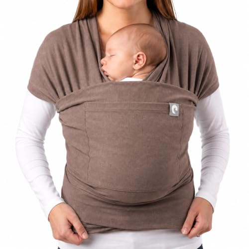 Trekki Pocket Wrap™ Baby Sling Carrier, Newborn to Toddler | Soft Stretchy Cotton, Breathable, Machine Washable, Adjustable to Fit Tall or Petite Parents, Hands-Free from Birth to 15kg