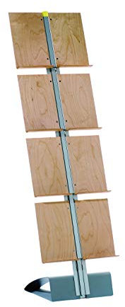 PrintGreen! Design Prospektständer - faltbar - 8xA4 - OCTANORM vario D8 - Ablagen aus geformter Birke + Tasche Design Made in Schweden